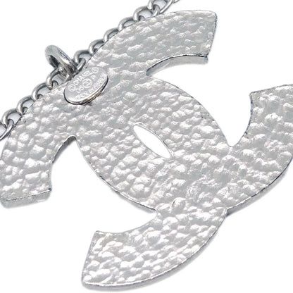 Chanel CC Chain Necklace Silver 05P
