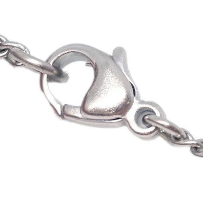 Chanel CC Chain Necklace Silver 05P