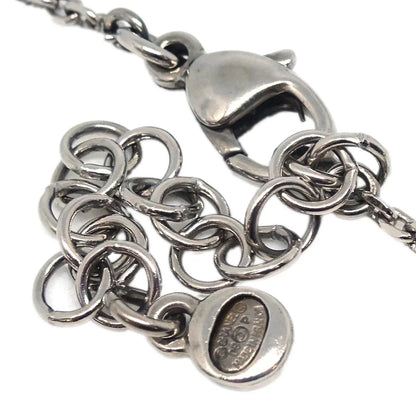 Chanel Chain Necklace Pendant Rhinestone Silver 08P