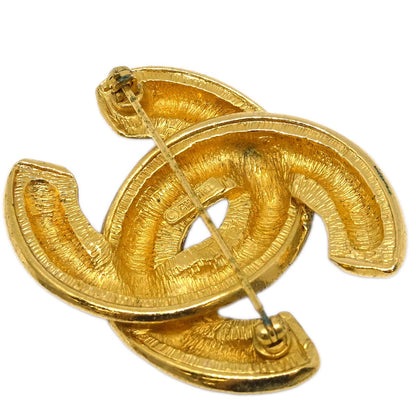 Chanel Quilted CC Brooch Pin Gold 1142