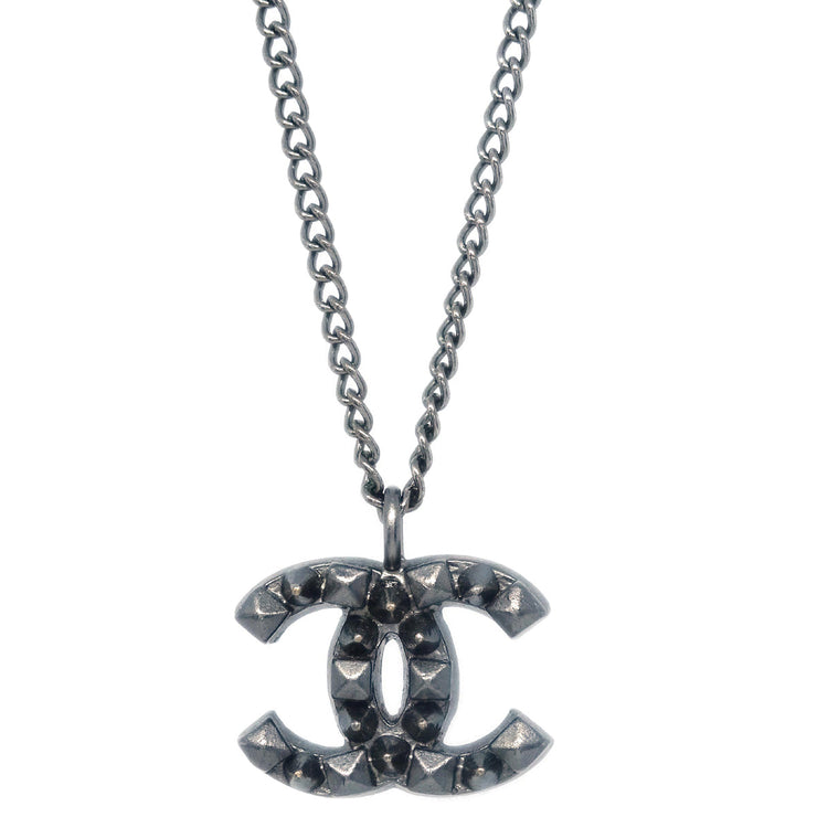 Chanel CC Chain Necklace Black 03P