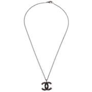 Chanel CC Chain Necklace Black 03P