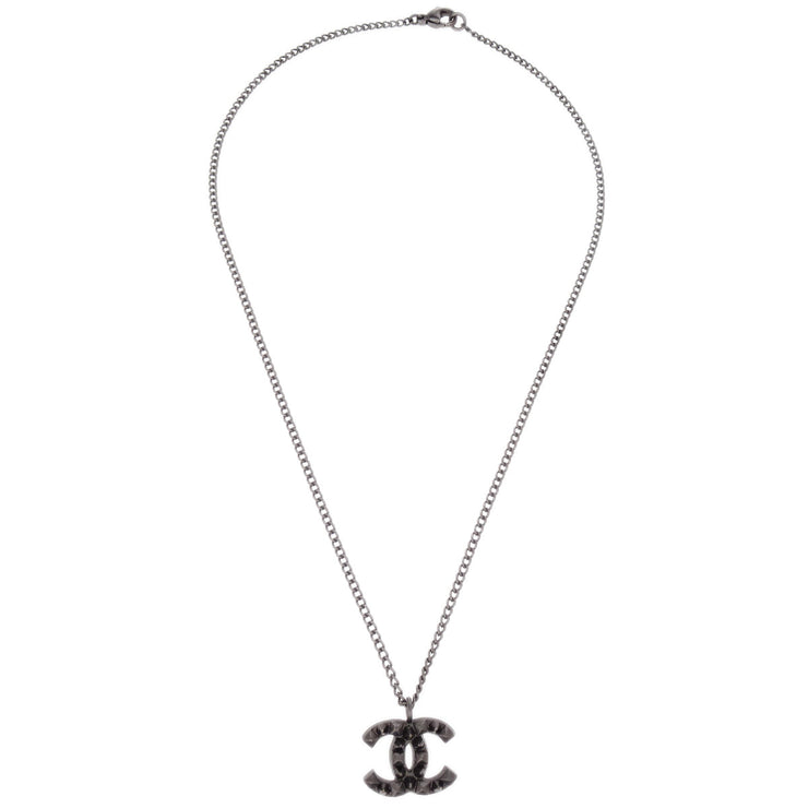 Chanel CC Chain Necklace Black 03P