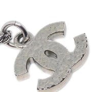 Chanel CC Chain Necklace Pendant Rhinestone Silver 07V