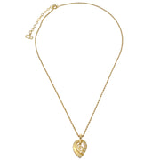 Christian Dior Necklace Pendant Gold Rhinestone