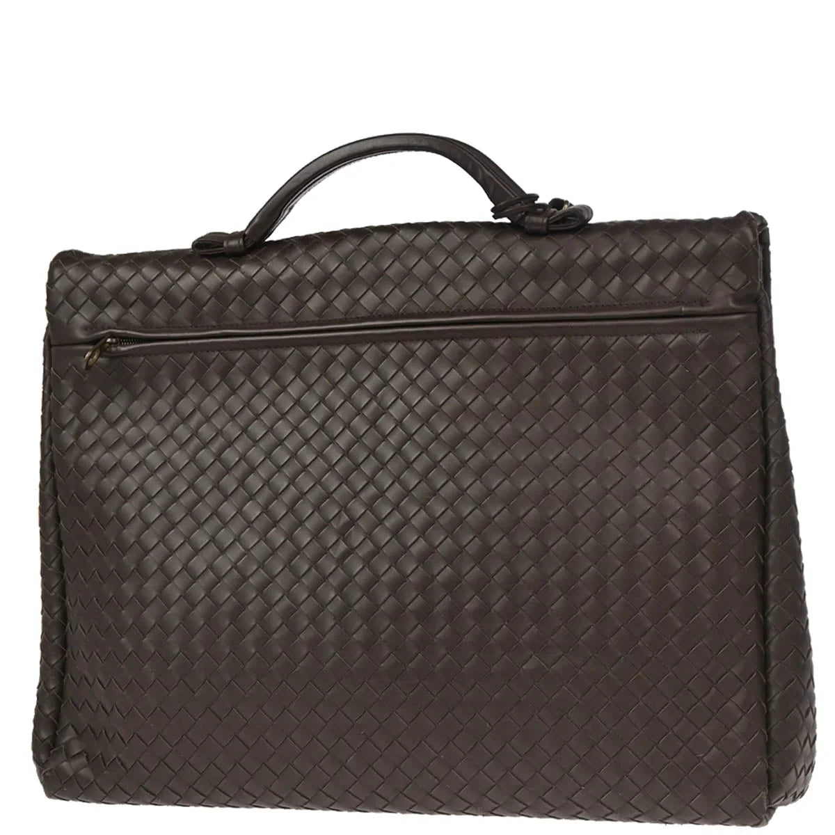 Bottega Veneta Brown Intrecciato Briefcase Handbag