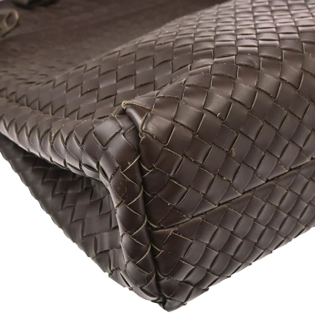 Bottega Veneta Brown Intrecciato Briefcase Handbag