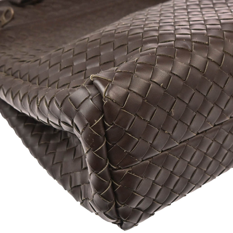 Bottega Veneta Brown Intrecciato Briefcase Handbag