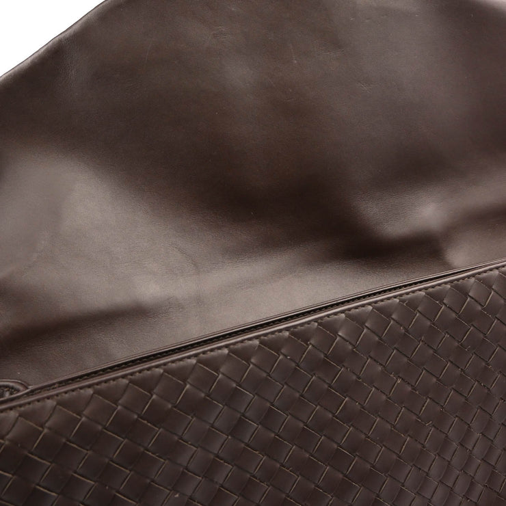 Bottega Veneta Brown Intrecciato Briefcase Handbag