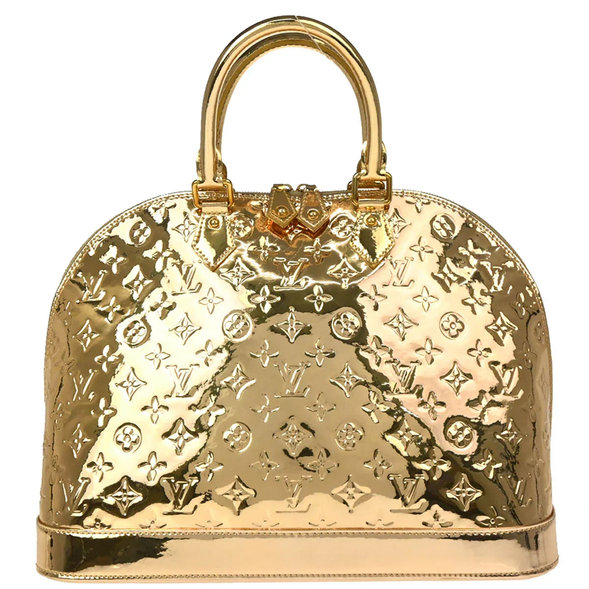 Louis Vuitton 2008 Gold Monogram Miroir Alma MM Handbag