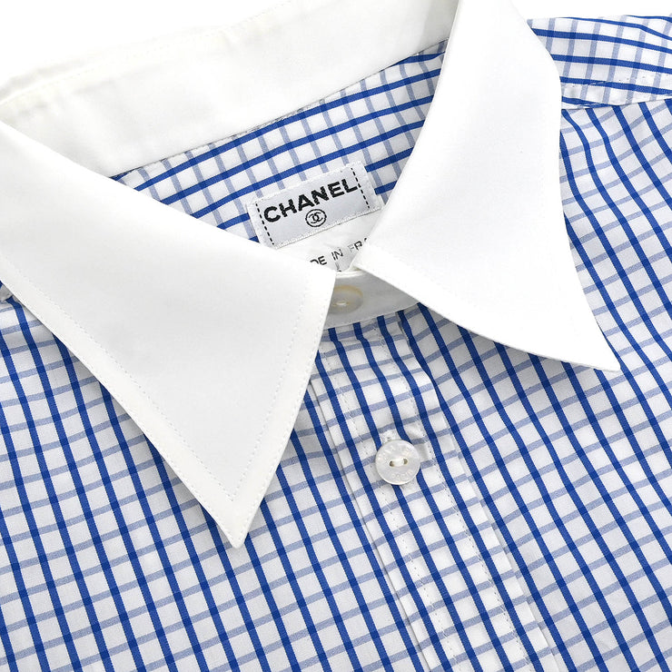 Chanel 1998 Shirt Blouse Blue #40