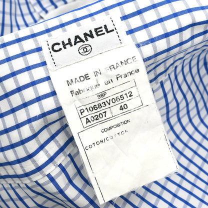 Chanel 1998 Shirt Blouse Blue #40