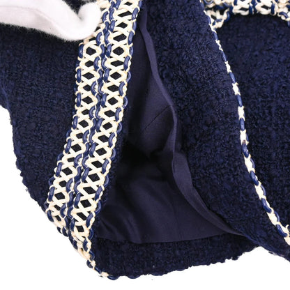 Chanel Setup Suit Jacket Skirt Navy