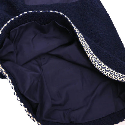 Chanel Setup Suit Jacket Skirt Navy