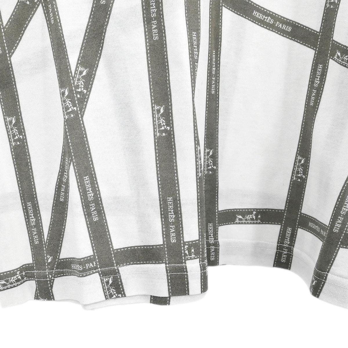 Hermes Short Sleeve T-shirt Top White #M