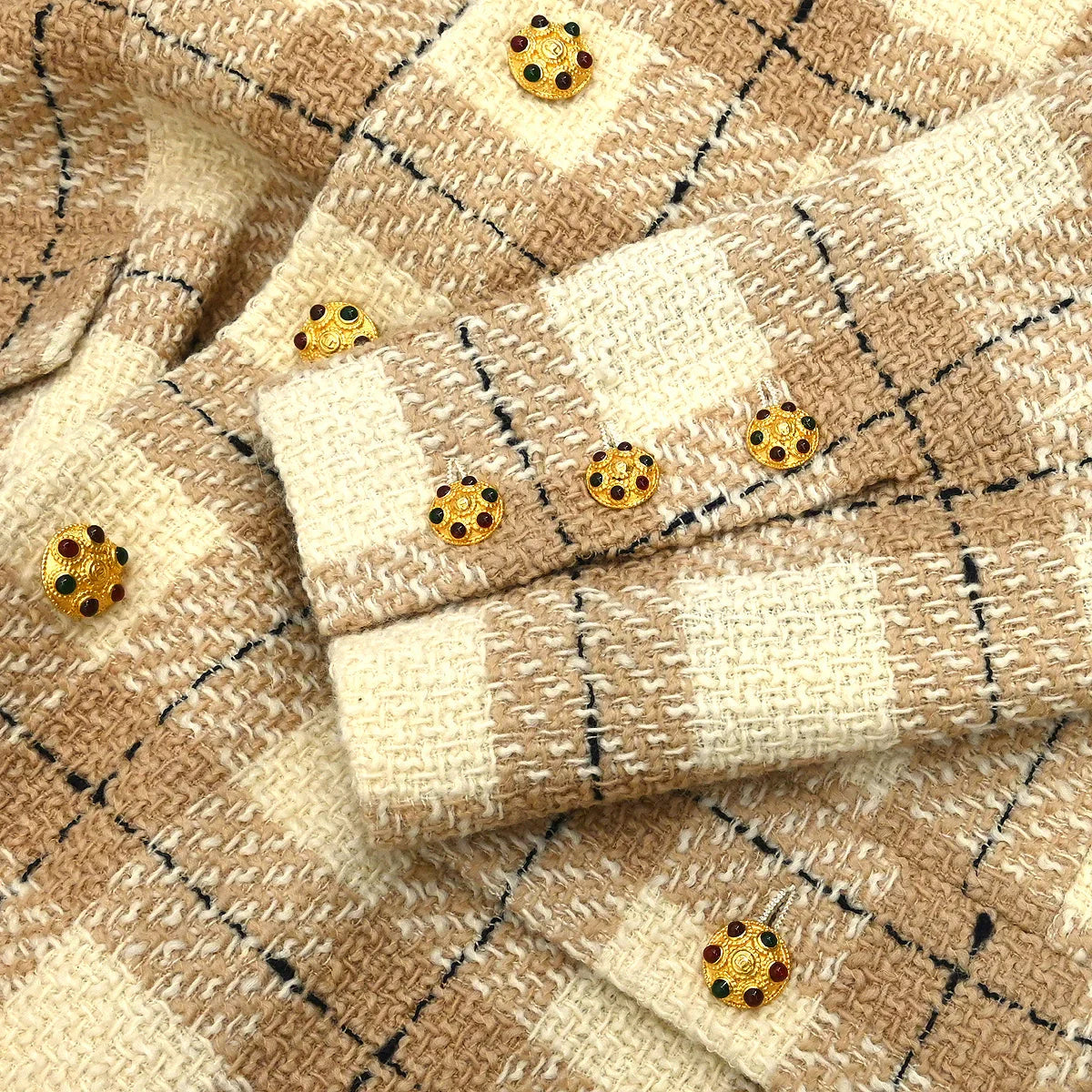 Chanel 1996 Jacket Coat Beige #44