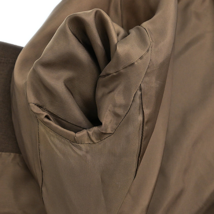 Christian Dior Setup Suit Jacket Skirt Brown #9