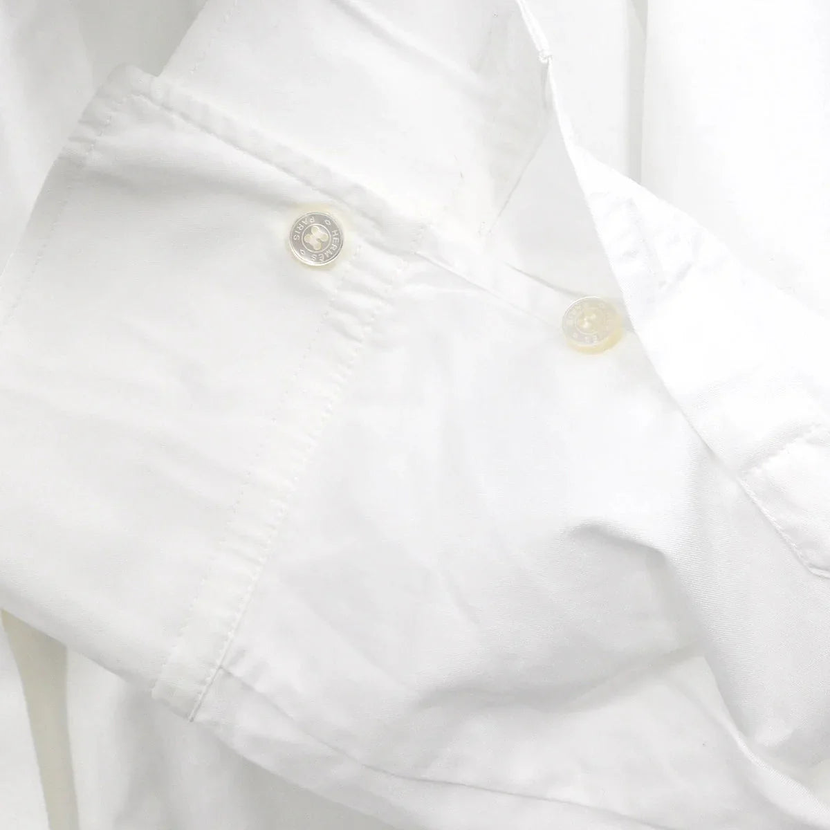 Hermes Shirt Blouse White #44