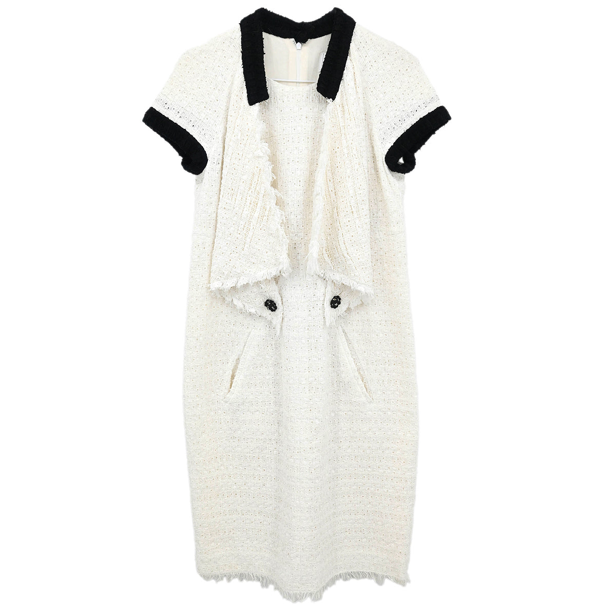 Chanel 2011 Short Sleeve Dress White #38