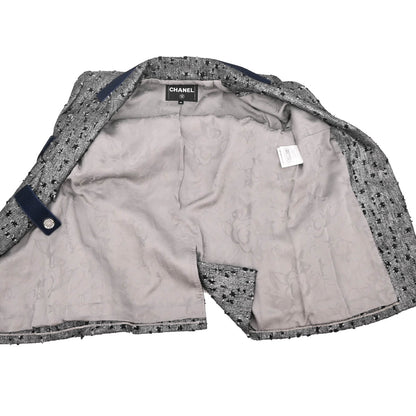 Chanel 2017 Single Breasted Jacket Gray #38