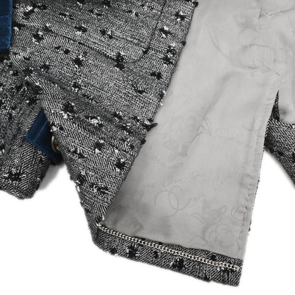 Chanel 2017 Single Breasted Jacket Gray #38