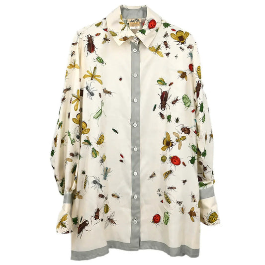 Hermes Shirt Blouse White #40