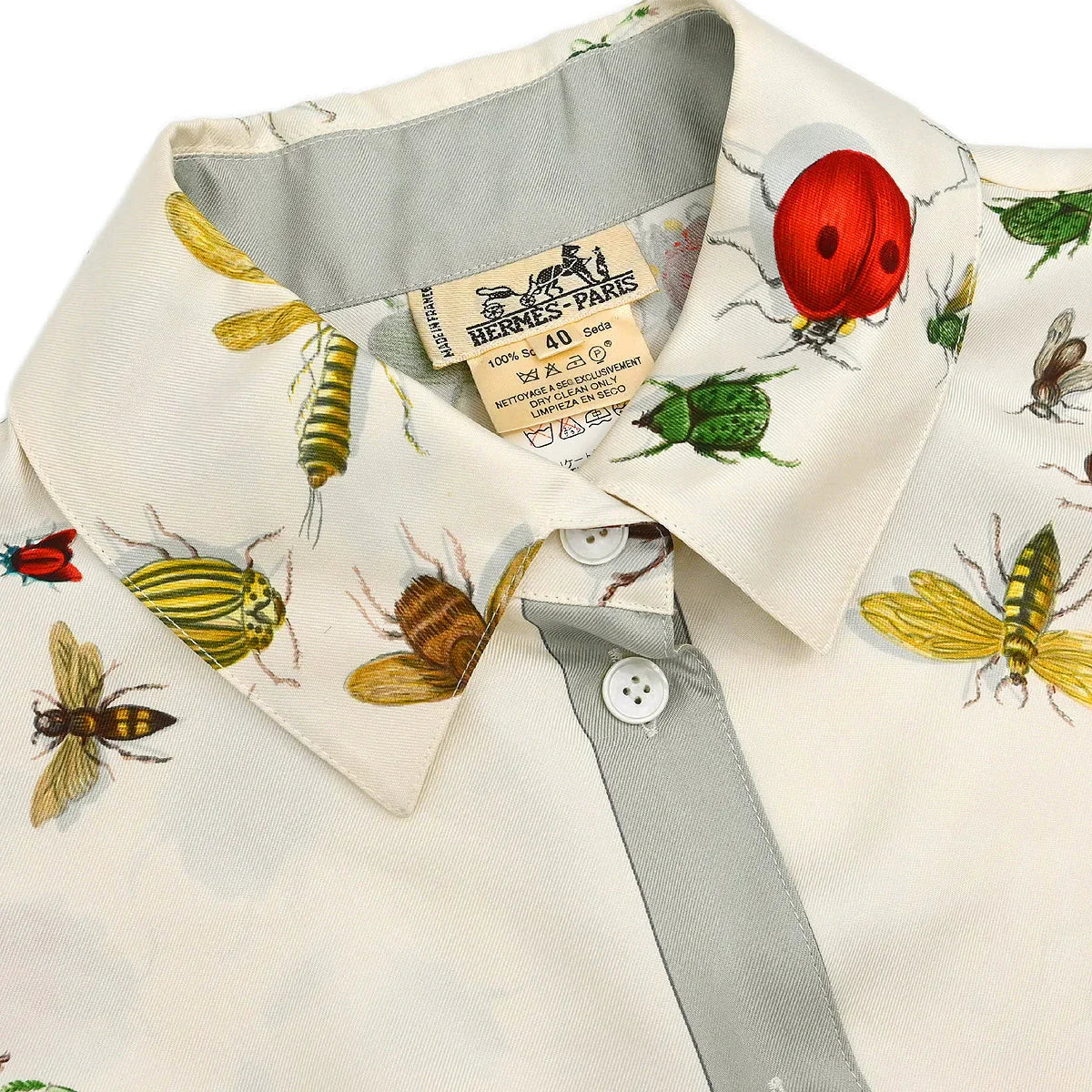 Hermes Shirt Blouse White #40