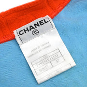 Chanel 2002 Zip-up Collarless Jacket Light Blue #42