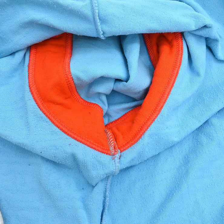 Chanel 2002 Zip-up Collarless Jacket Light Blue #42