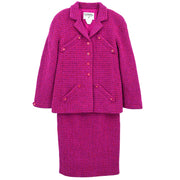 Chanel 1995 Setup Suit Jacket Skirt Purple #34