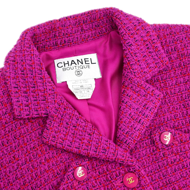 Chanel 1995 Setup Suit Jacket Skirt Purple #34