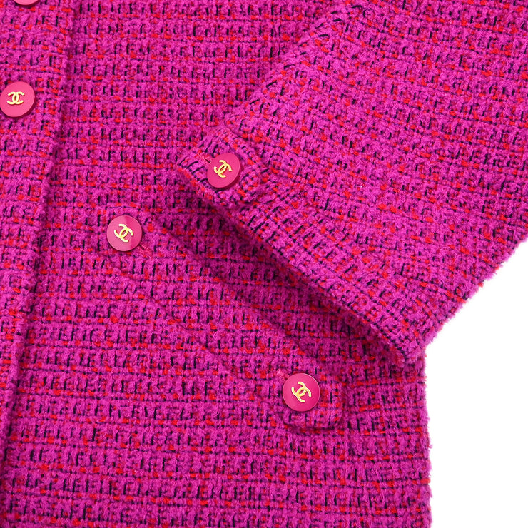 Chanel 1995 Setup Suit Jacket Skirt Purple #34