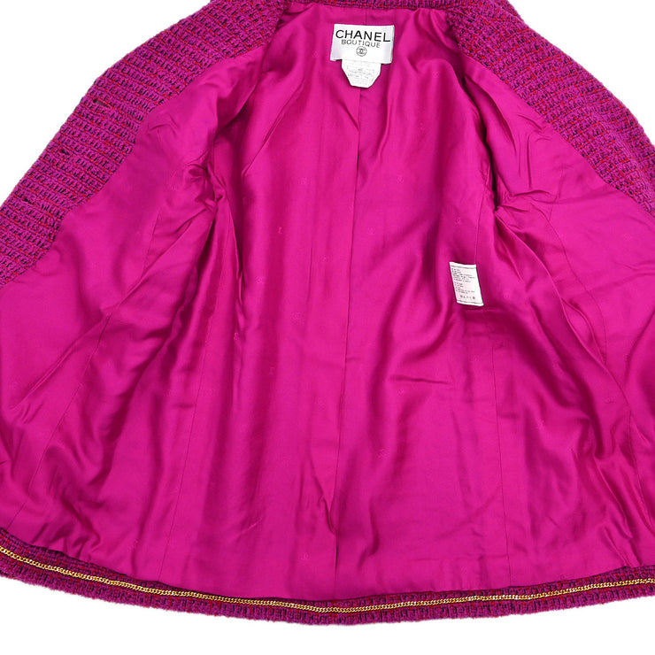 Chanel 1995 Setup Suit Jacket Skirt Purple #34