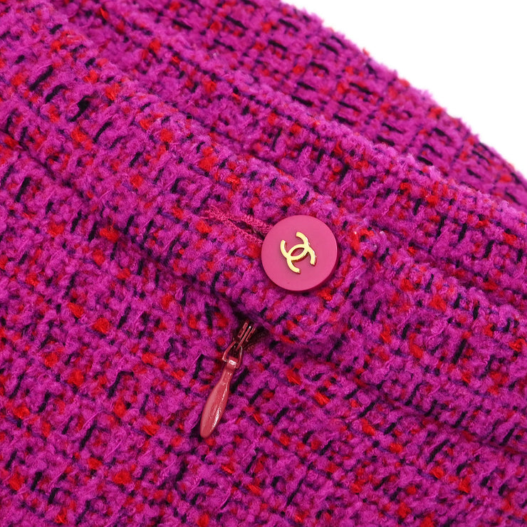 Chanel 1995 Setup Suit Jacket Skirt Purple #34