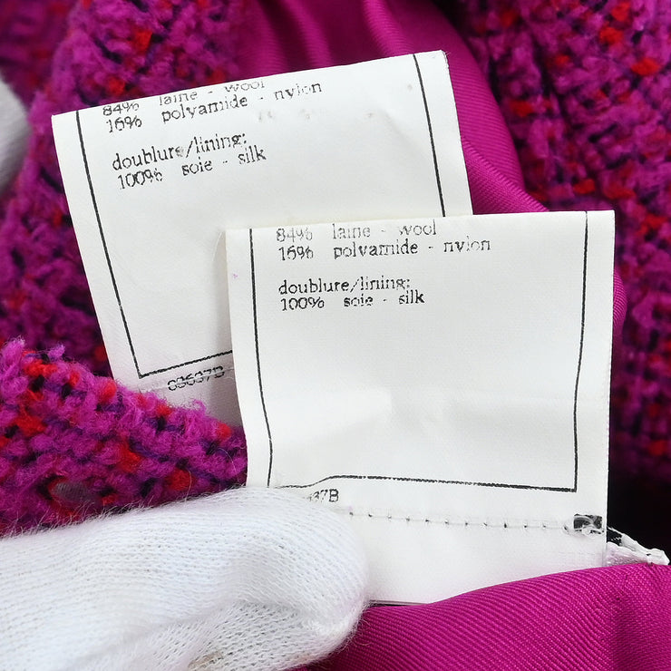 Chanel 1995 Setup Suit Jacket Skirt Purple #34