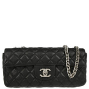 Chanel 2006-2008 Black Lambskin East West Shoulder Bag