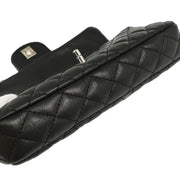 Chanel 2006-2008 Black Lambskin East West Shoulder Bag