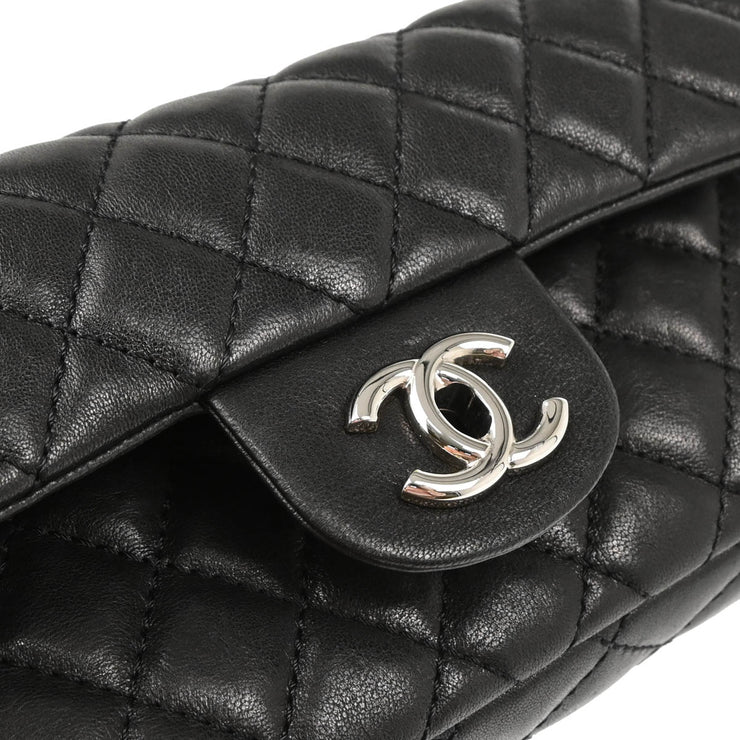 Chanel 2006-2008 Black Lambskin East West Shoulder Bag