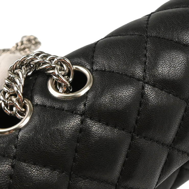 Chanel 2006-2008 Black Lambskin East West Shoulder Bag
