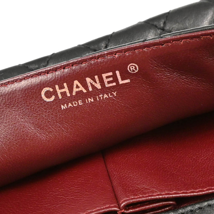 Chanel 2006-2008 Black Lambskin East West Shoulder Bag