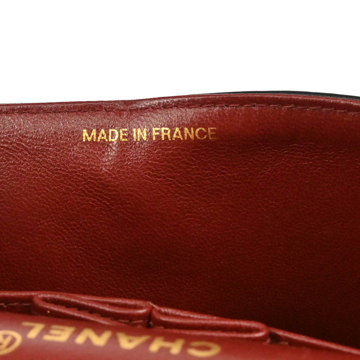Chanel 1991-1994 Black Lambskin Small Classic Double Flap Shoulder Bag