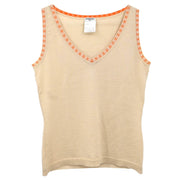 Chanel 2001 Sleeveless Tank Top Beige #36