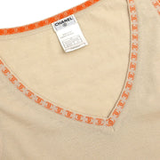 Chanel 2001 Sleeveless Tank Top Beige #36
