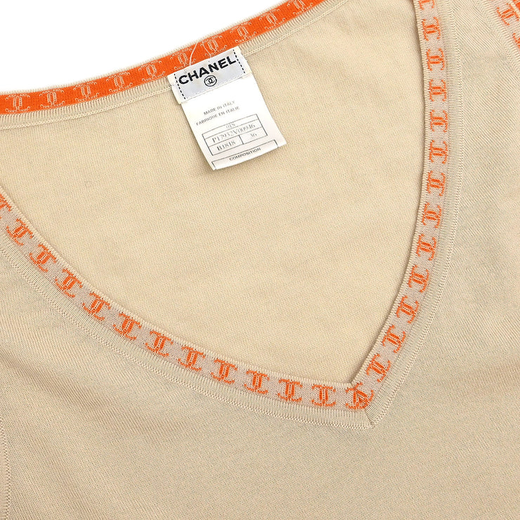 Chanel 2001 Sleeveless Tank Top Beige #36