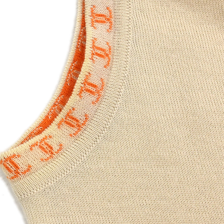 Chanel 2001 Sleeveless Tank Top Beige #36