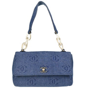 Chanel 2001-2003 Blue Denim Handbag