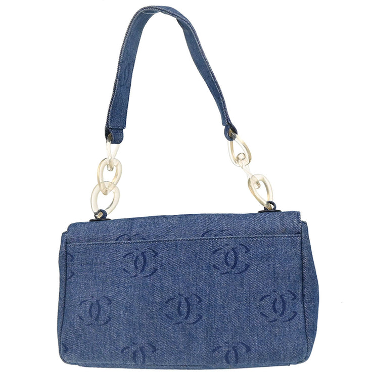Chanel 2001-2003 Blue Denim Handbag