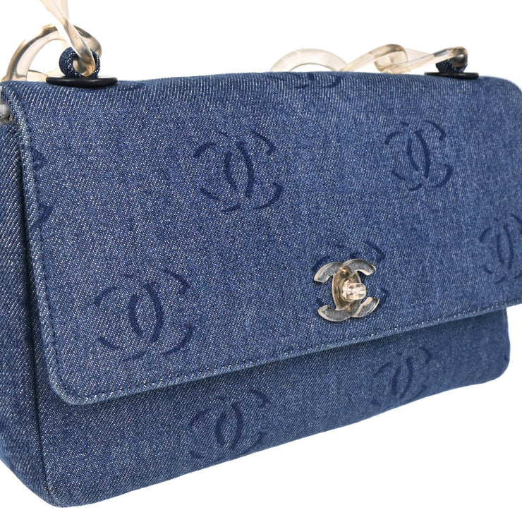 Chanel 2001-2003 Blue Denim Handbag