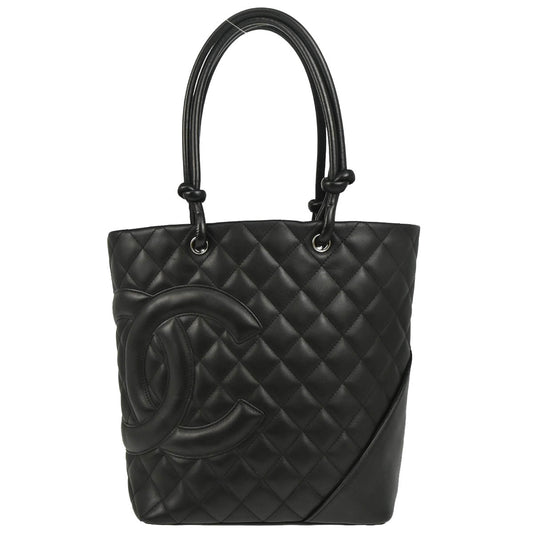 Chanel 2003-2004 Black Calfskin Cambon Ligne Tote Handbag