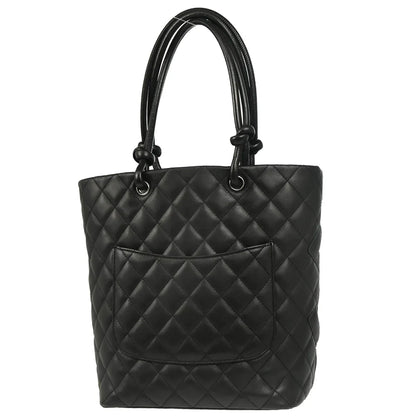 Chanel 2003-2004 Black Calfskin Cambon Ligne Tote Handbag